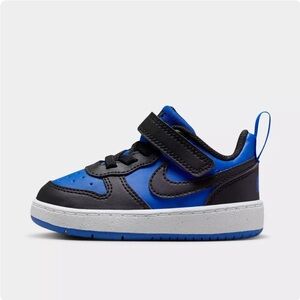 NIB Nike Kids' Toddler Nike Court Borough Low Recraft Sneaker sz 4c Black & Blue